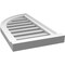 Ekena Millwork Quarter Round Top Left Surface Mount PVC Gable Vent w/ 2"W x 2"P Brickmould Sill Frame, 14"W x 26"H GVPQL14X2603SF - alternate 3